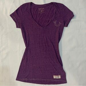 True Religion Deep Purple Short Sleeve Tee
